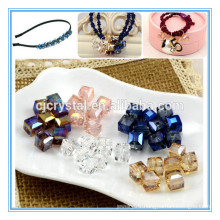 Square glass beads Cube glass beads for decorations